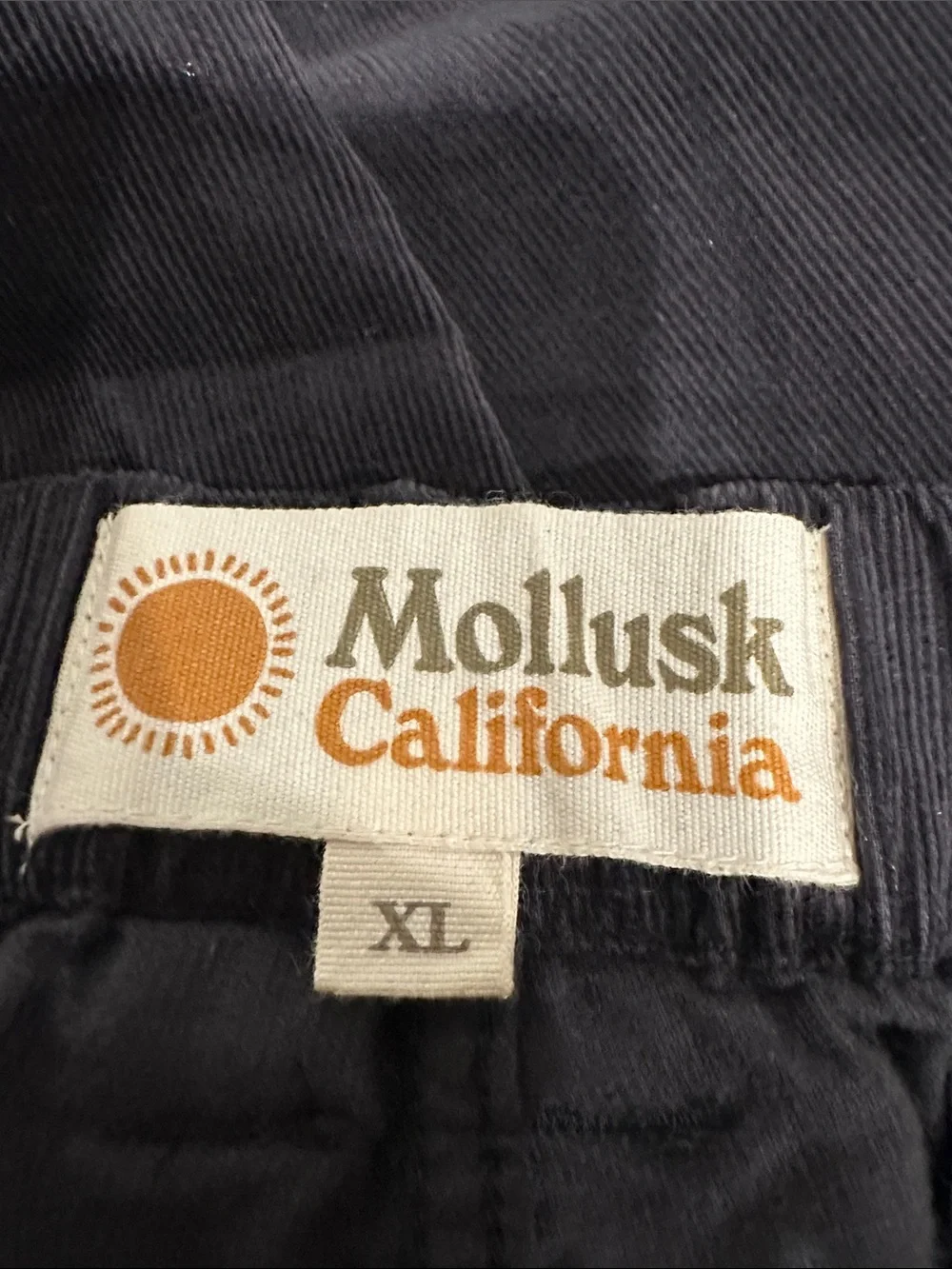 Mollusk California corduroy Boat Pants Elastic Waist Size XL cotton gorp core
